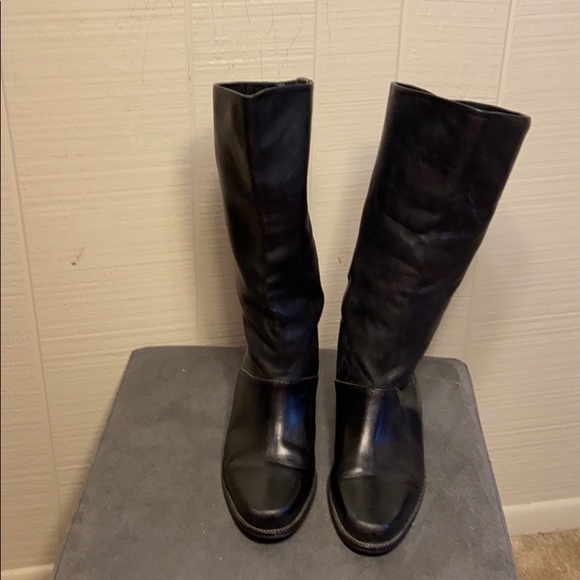 markon Shoes - MARKON SHELLY black leather riding boots! 6.5!
